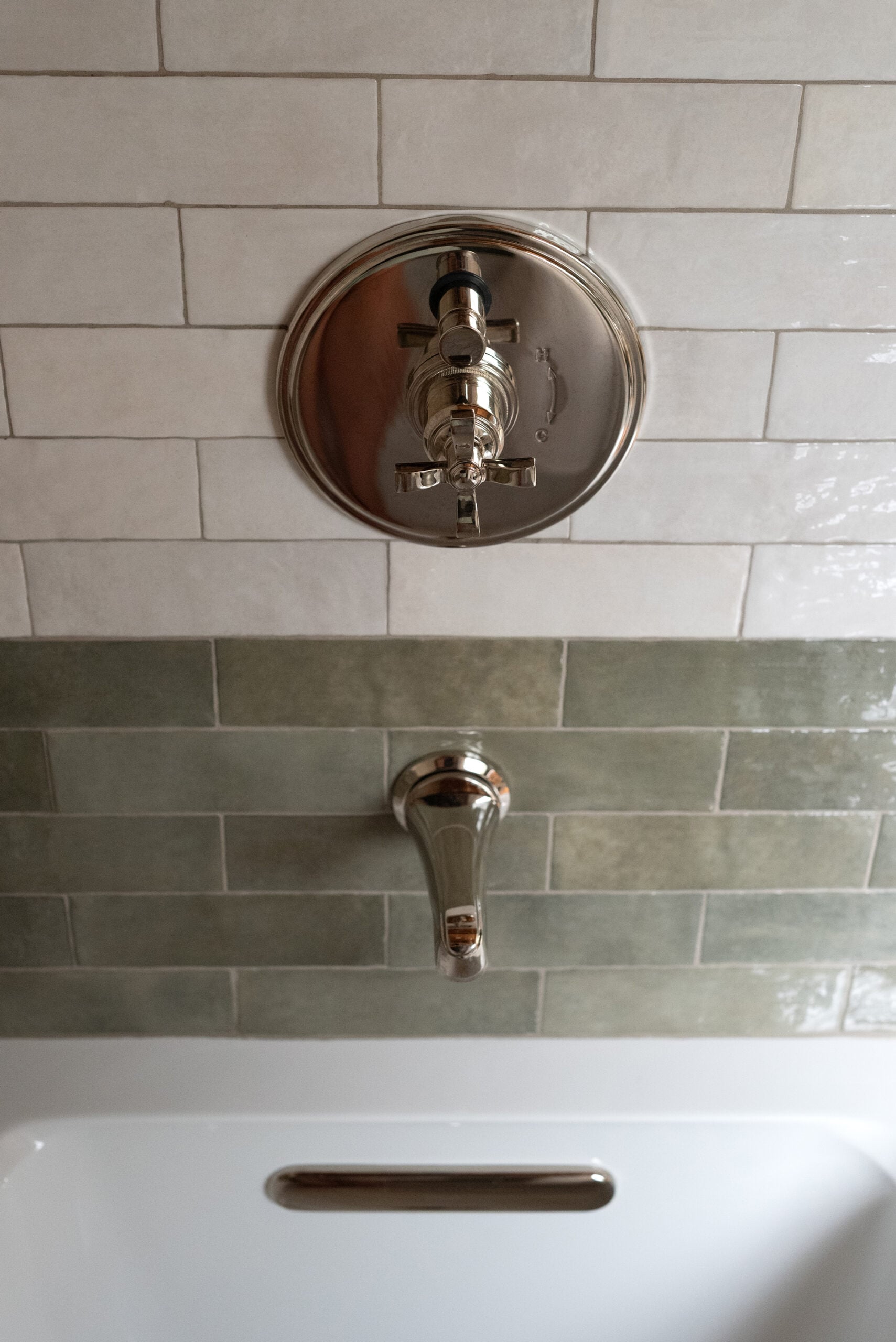 Polished Nickel Rigdon Shower Trim from Rejuvenation