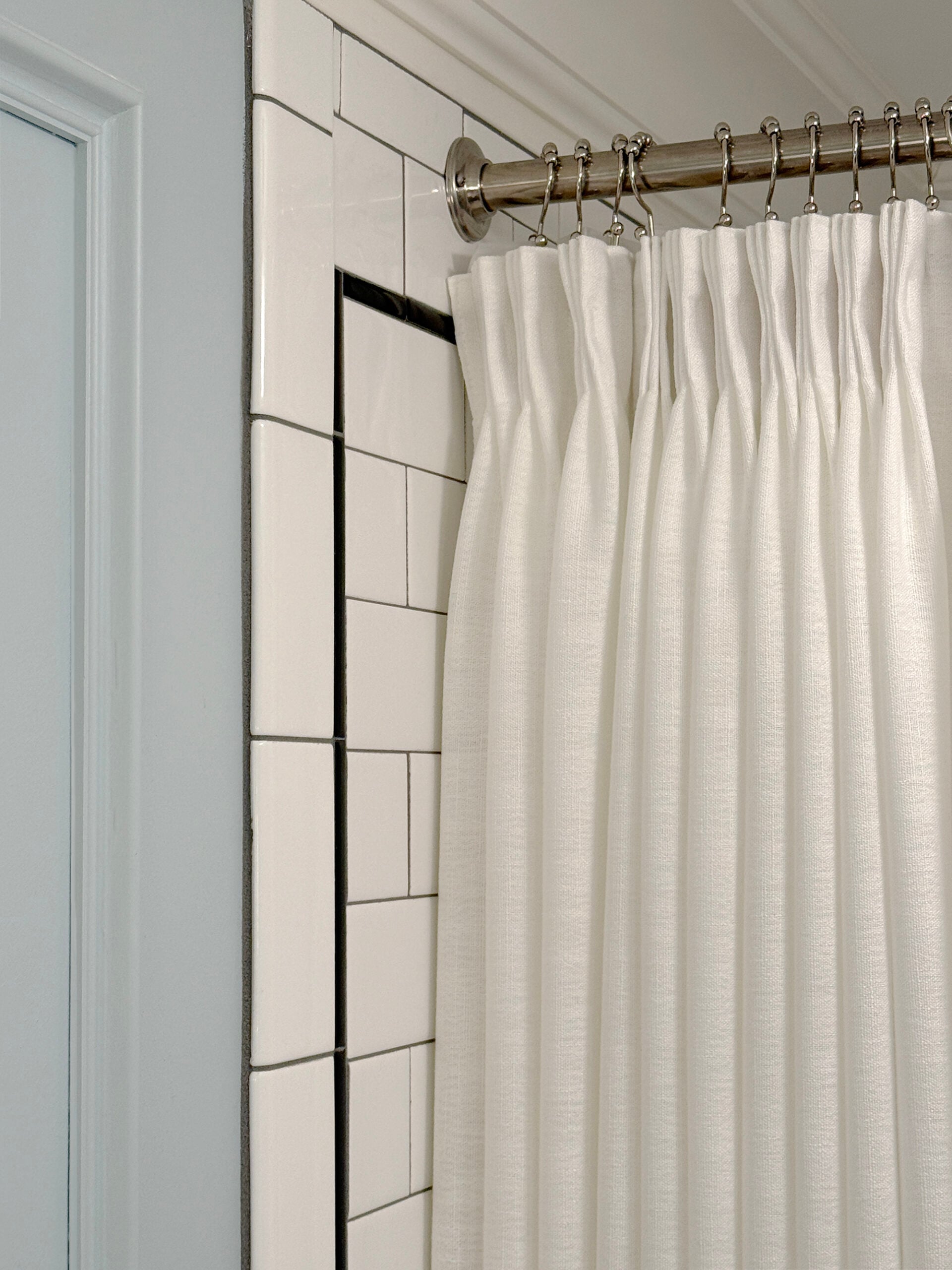 Two Pages Triple Pleated Extra Long Shower Curtain