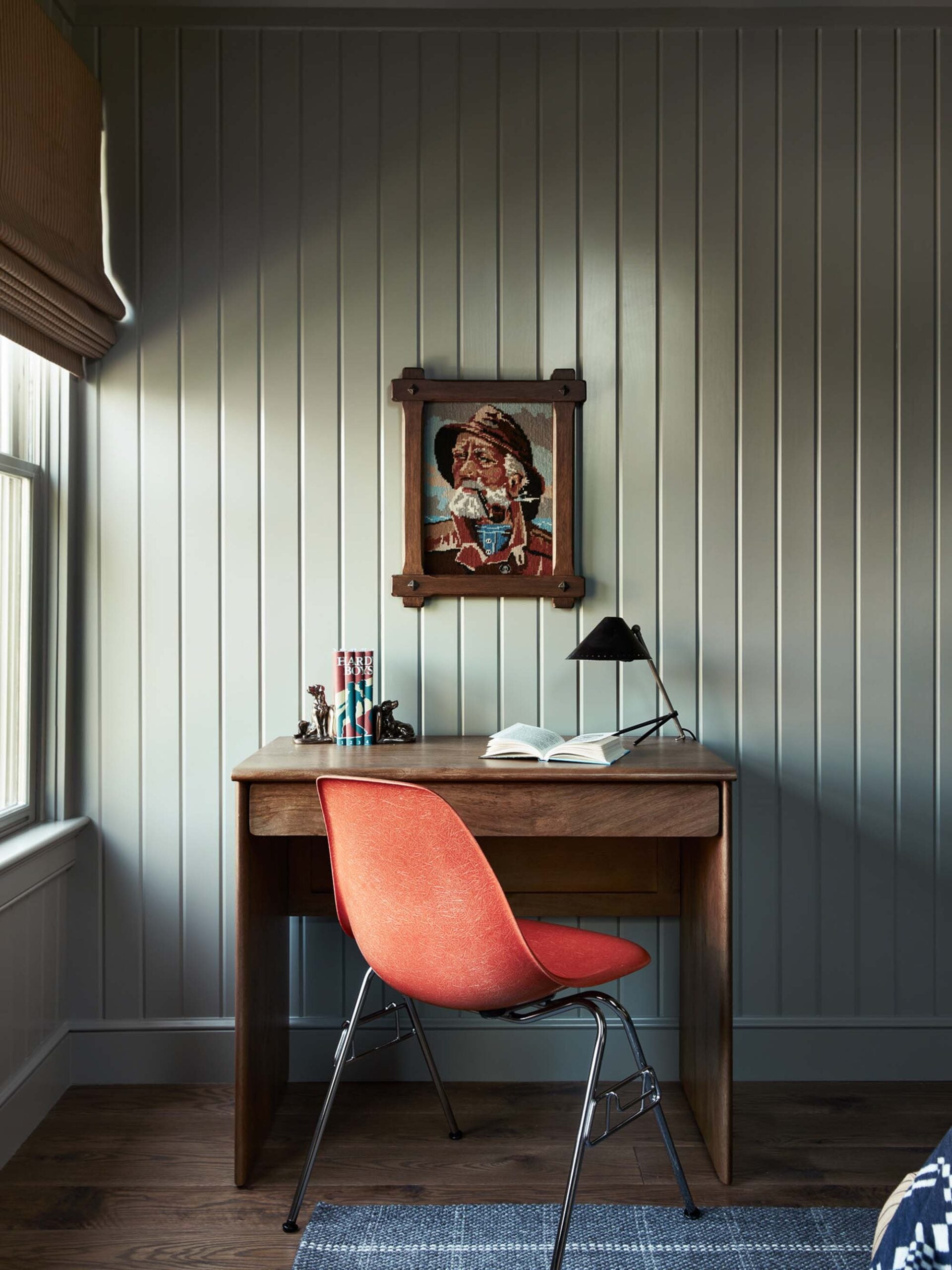 Dark and Moody Loft Bedroom Desk