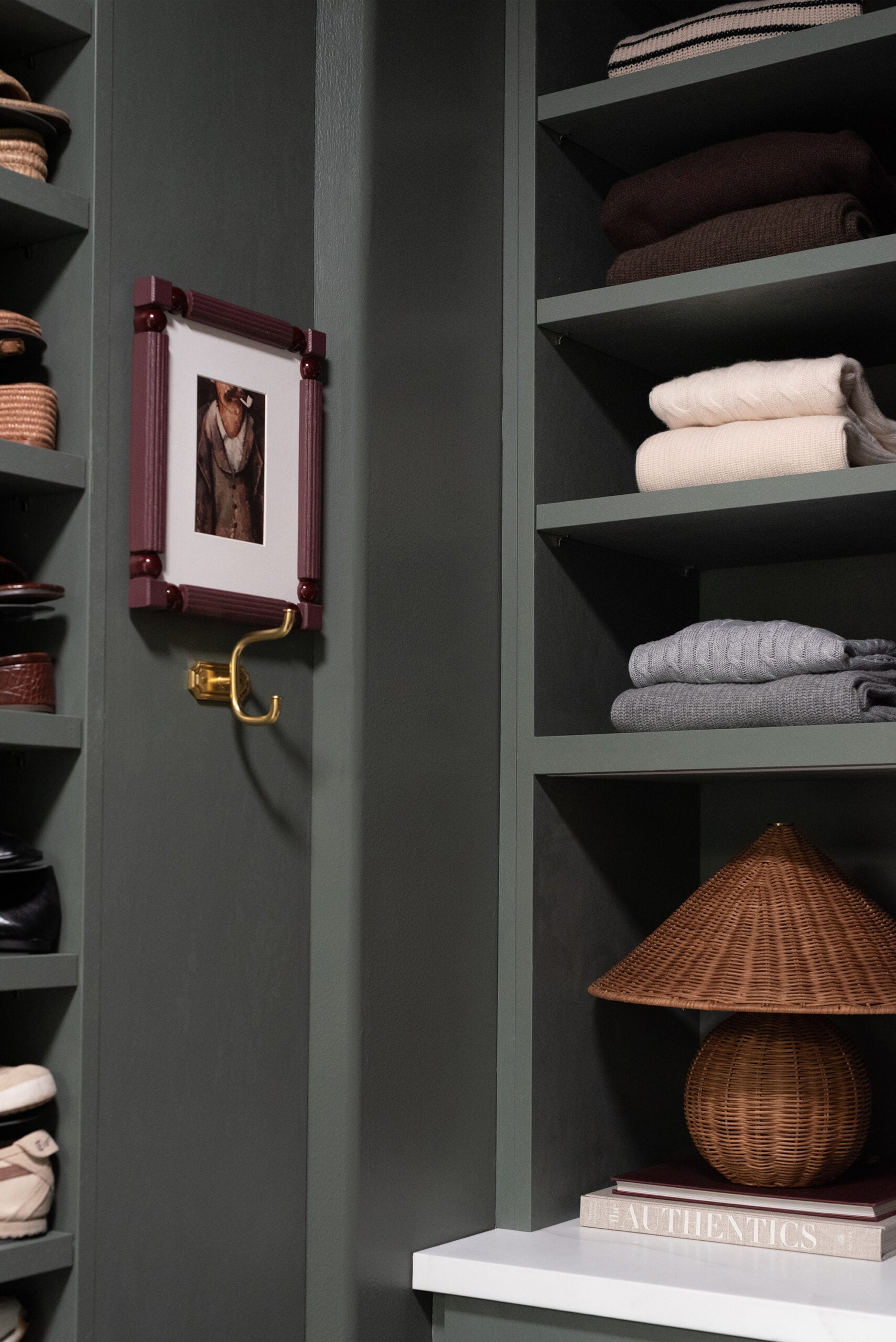 Hook Below Cezanne Art in Walk-In Closet