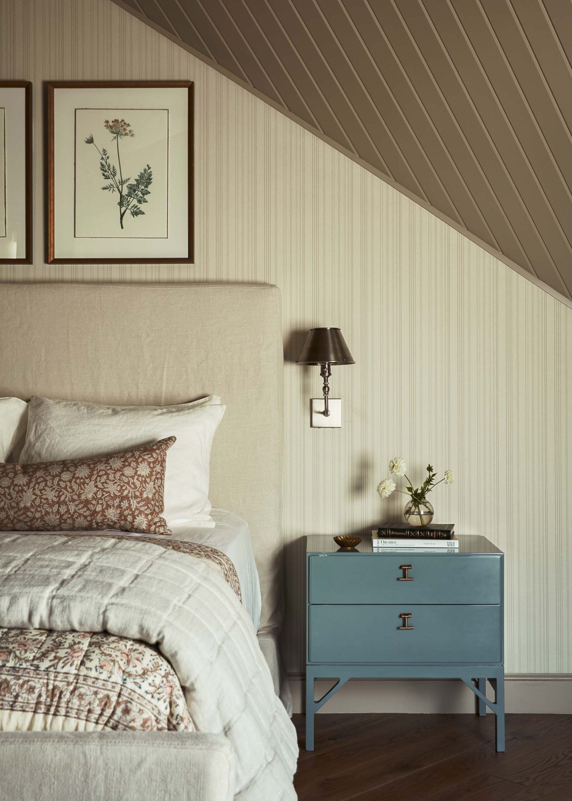Loft Bedroom Bed and Nightstand