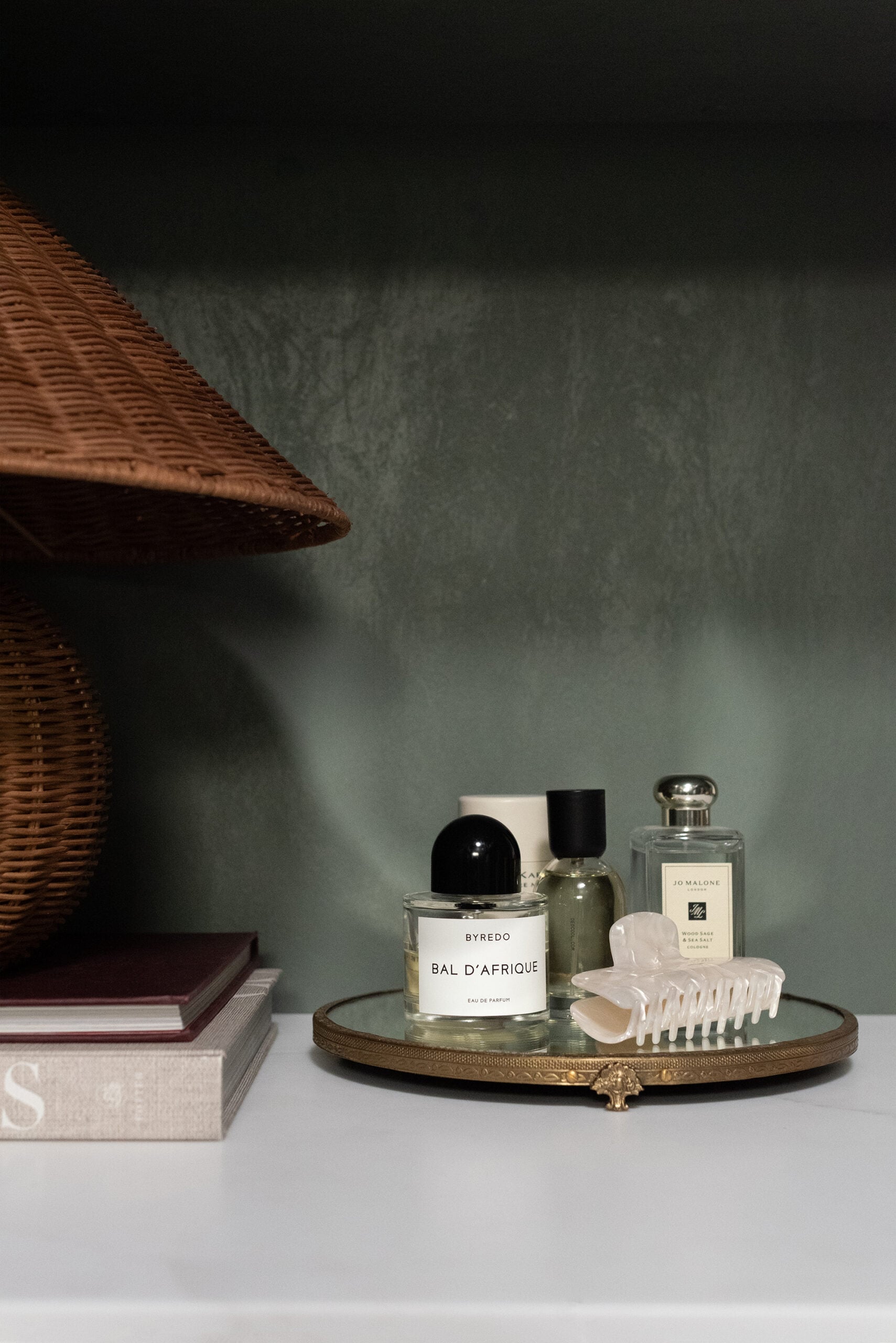 Mirrored Tray with Perfumes