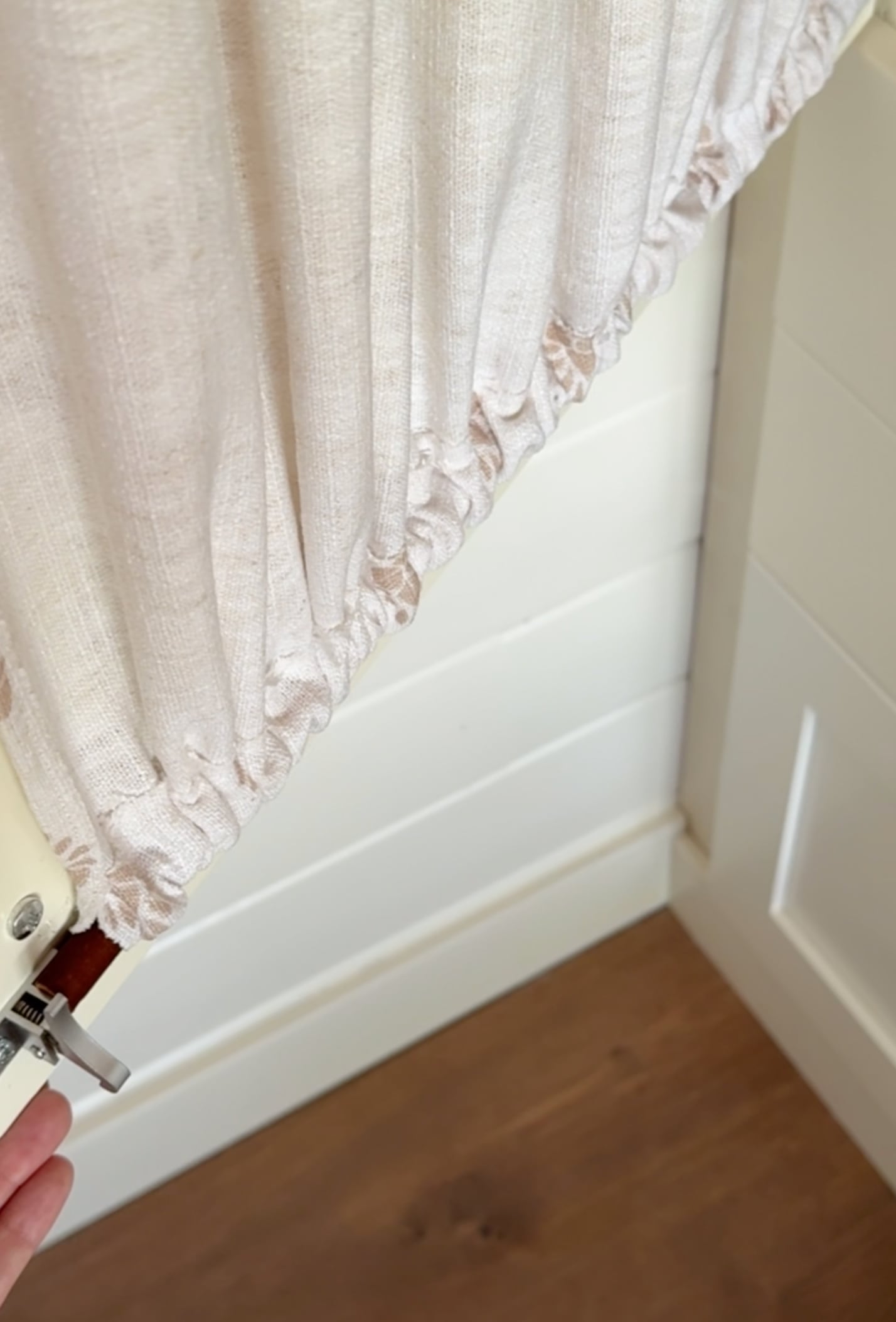 Adding Fabric to the Back of a Glass Cabinet Door DIY