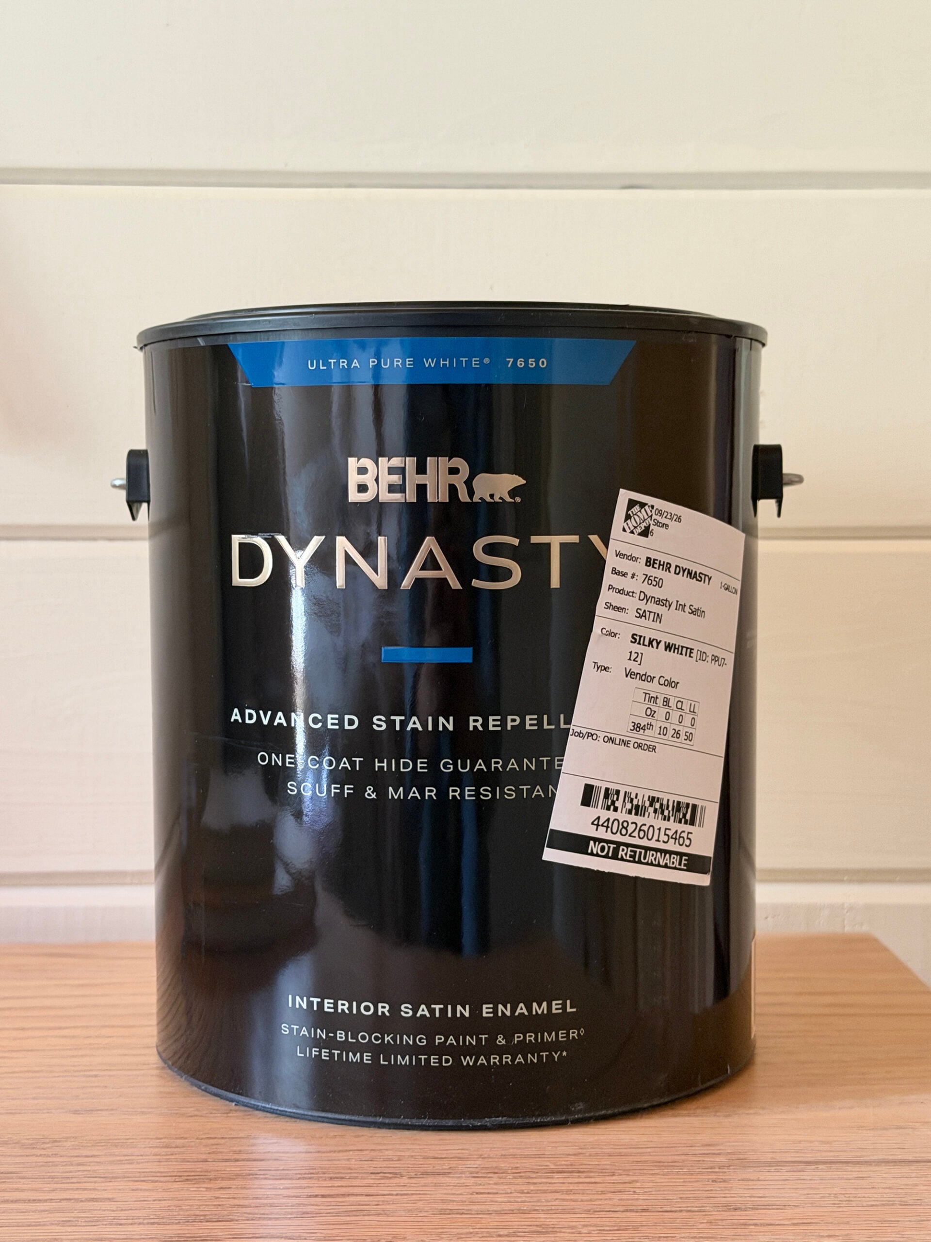 BEHR Dynasty Paint in Silky White