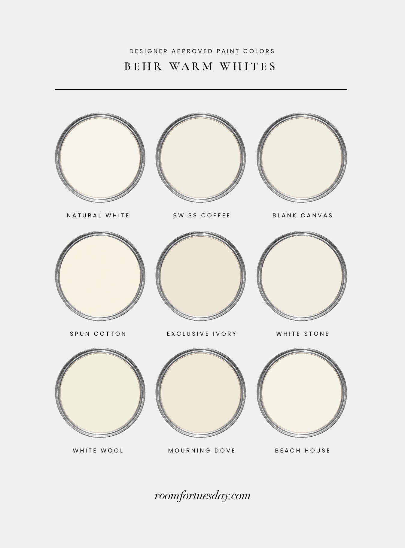 Best Warm White Paint Color From BEHR