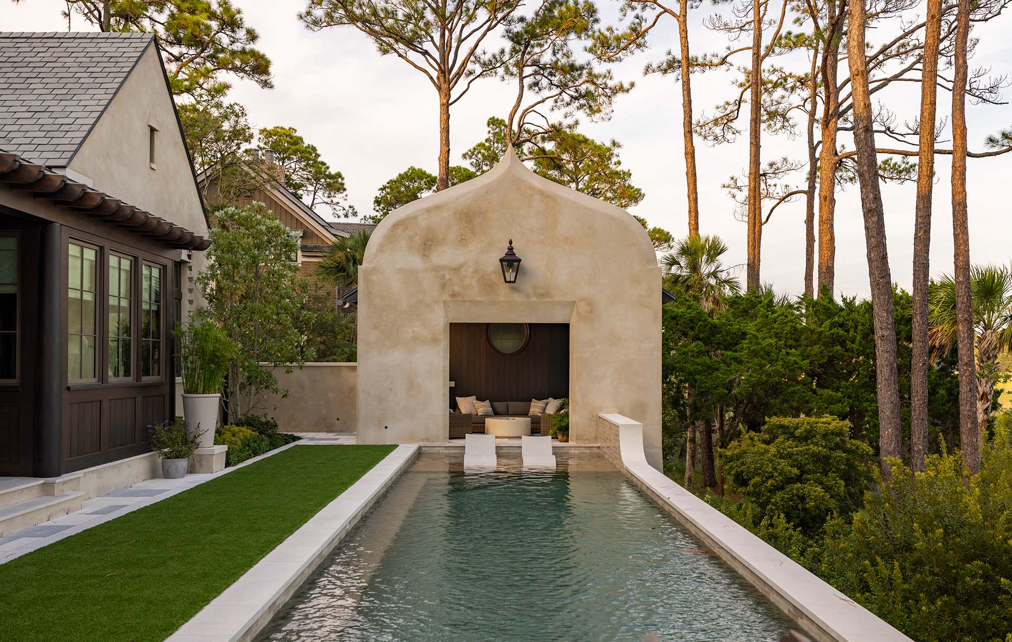 Exterior Pool House and Pool