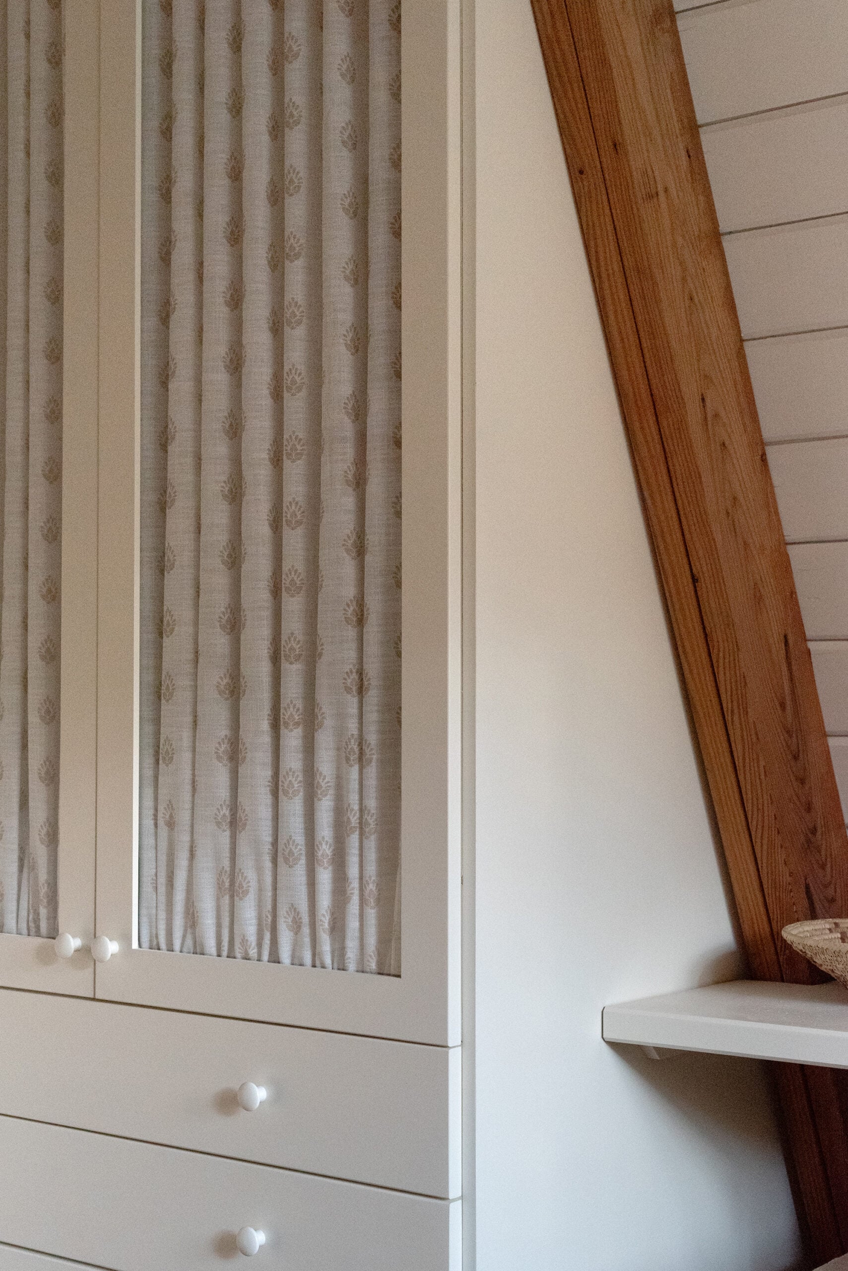 How to Add Gathered Fabric to a Glass Cabinet