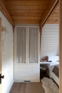 The Best Way To Add Fabric the a Glass Cabinet for Closed Storage