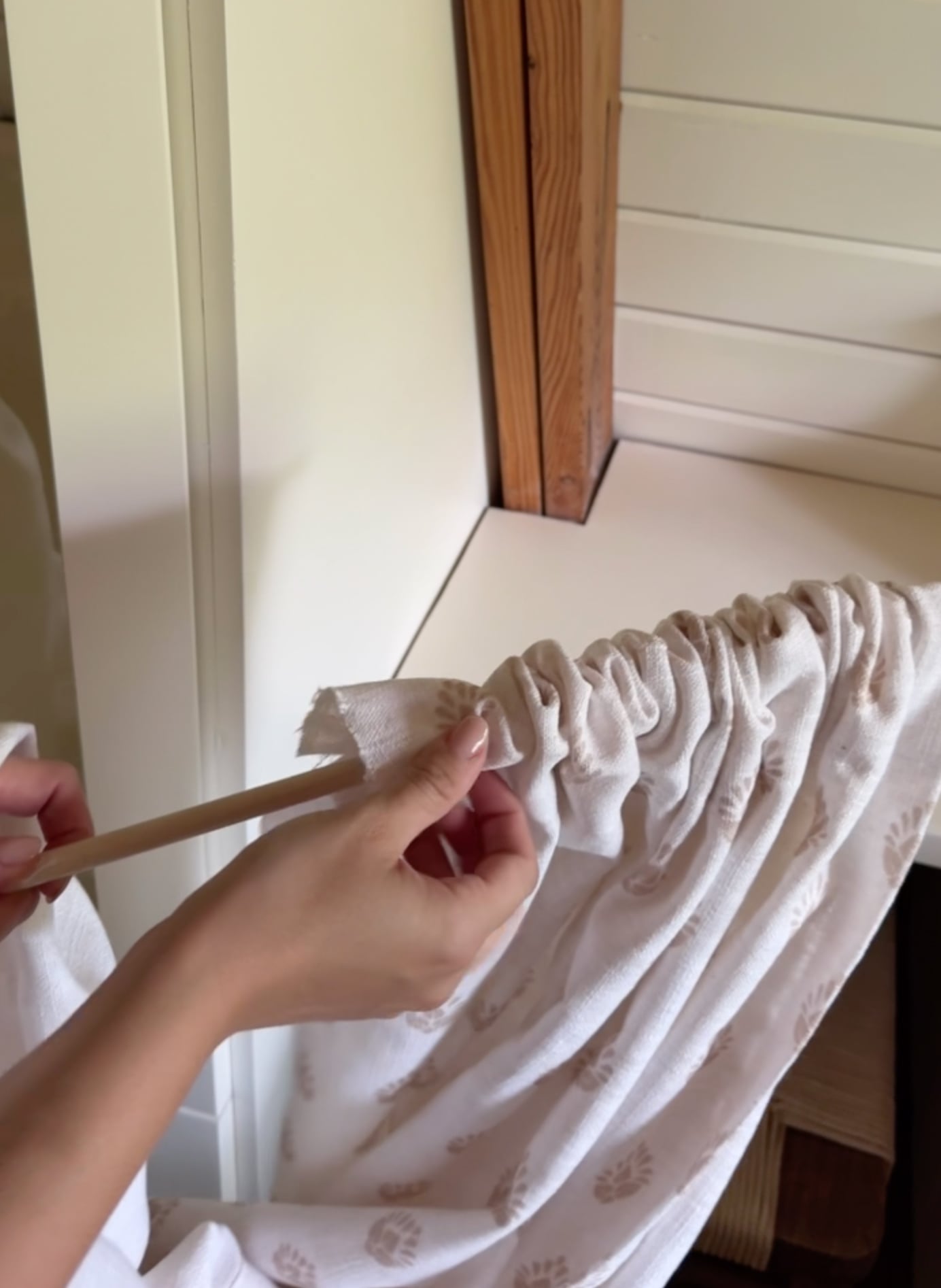 The Best Way to Add Fabric to the Back of a Glass Cabinet